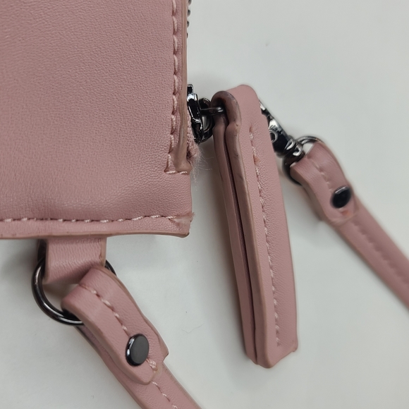 Blush Pink Clutch Bag Wristlet - Picture 9 of 11